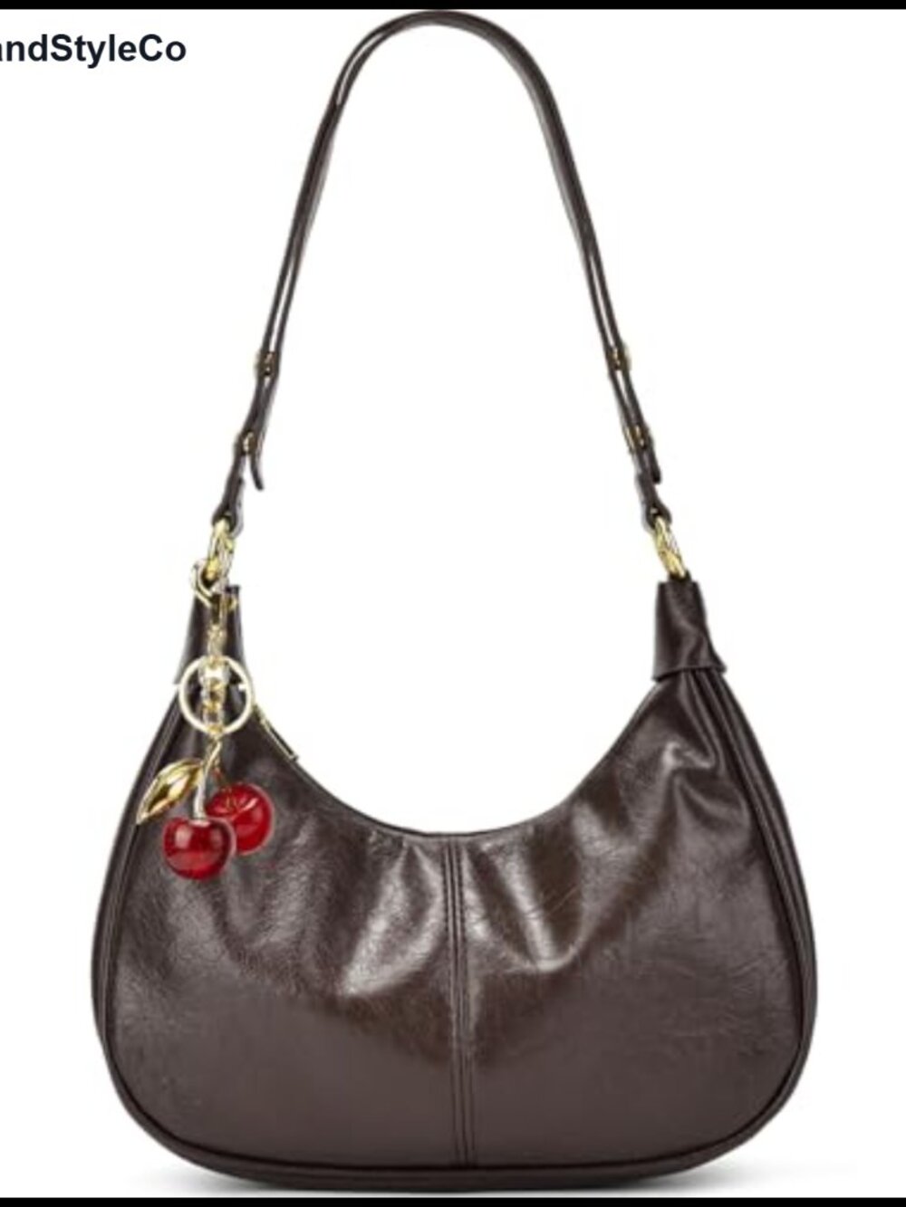 Small Crescent Hobo Bag for Women Faux Leather Crossbody Shoulder Purse Soft